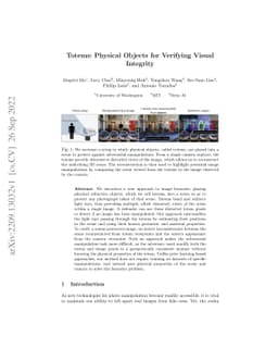 Totems: Physical Objects for Verifying Visual Integrity