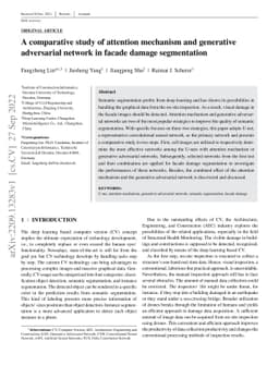 A comparative study of attention mechanism and generative adversarial
  network in facade damage segmentation