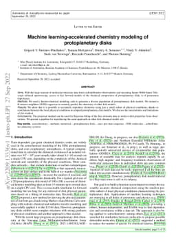 Machine learning-accelerated chemistry modeling of protoplanetary disks