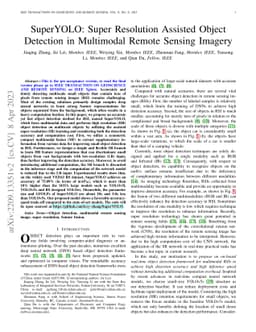 SuperYOLO: Super Resolution Assisted Object Detection in Multimodal
  Remote Sensing Imagery