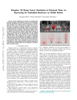 Rmagine: 3D Range Sensor Simulation in Polygonal Maps via Raytracing for
  Embedded Hardware on Mobile Robots