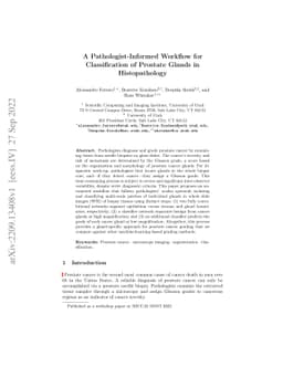 A Pathologist-Informed Workflow for Classification of Prostate Glands in
  Histopathology