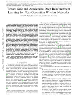 Toward Safe and Accelerated Deep Reinforcement Learning for
  Next-Generation Wireless Networks