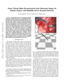 Suture Thread Spline Reconstruction from Endoscopic Images for Robotic
  Surgery with Reliability-driven Keypoint Detection