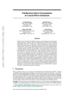 Falsification before Extrapolation in Causal Effect Estimation