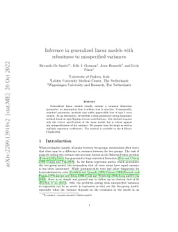Inference in generalized linear models with robustness to misspecified
  variances