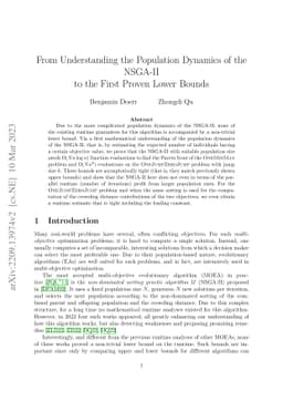 From Understanding the Population Dynamics of the NSGA-II to the First
  Proven Lower Bounds