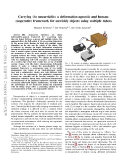 Carrying the uncarriable: a deformation-agnostic and human-cooperative
  framework for unwieldy objects using multiple robots