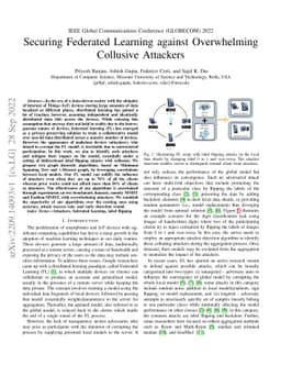 Securing Federated Learning against Overwhelming Collusive Attackers