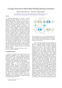 Cyclegan Network for Sheet Metal Welding Drawing Translation