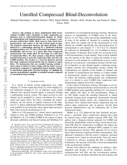 Unrolled Compressed Blind-Deconvolution