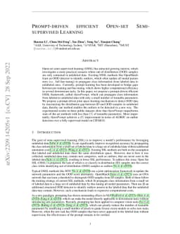 Prompt-driven efficient Open-set Semi-supervised Learning