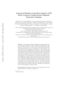 Automated Quality Controlled Analysis of 2D Phase Contrast
  Cardiovascular Magnetic Resonance Imaging