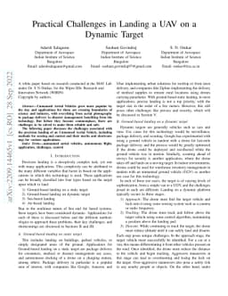 Practical Challenges in Landing a UAV on a Dynamic Target