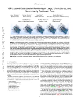 GPU-based Data-parallel Rendering of Large, Unstructured, and
  Non-convexly Partitioned Data