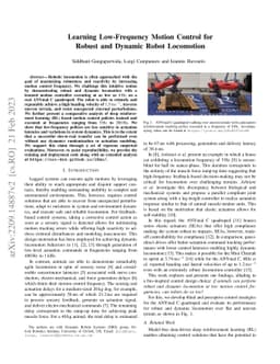 Learning Low-Frequency Motion Control for Robust and Dynamic Robot
  Locomotion
