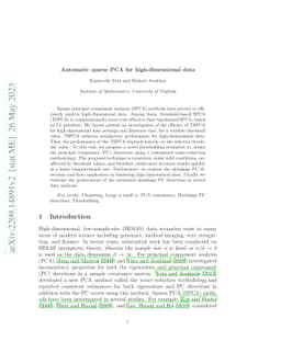 Automatic sparse PCA for high-dimensional data