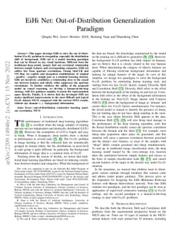 EiHi Net: Out-of-Distribution Generalization Paradigm