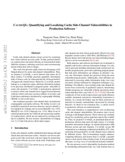 CacheQL: Quantifying and Localizing Cache Side-Channel Vulnerabilities
  in Production Software