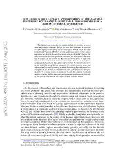 How good is your Laplace approximation of the Bayesian posterior?
  Finite-sample computable error bounds for a variety of useful divergences