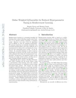 Online Weighted Q-Ensembles for Reduced Hyperparameter Tuning in
  Reinforcement Learning