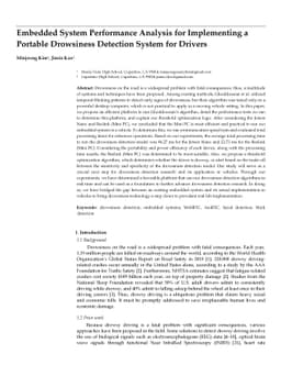 Embedded System Performance Analysis for Implementing a Portable
  Drowsiness Detection System for Drivers
