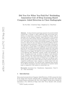 Did You Get What You Paid For? Rethinking Annotation Cost of Deep
  Learning Based Computer Aided Detection in Chest Radiographs