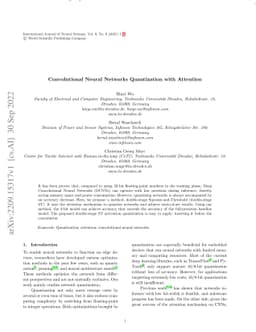 Convolutional Neural Networks Quantization with Attention