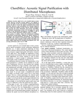 ChordMics: Acoustic Signal Purification with Distributed Microphones