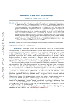 Convergence of weak-SINDy Surrogate Models