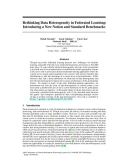 Rethinking Data Heterogeneity in Federated Learning: Introducing a New
  Notion and Standard Benchmarks