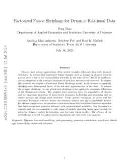 Factorized Fusion Shrinkage for Dynamic Relational Data