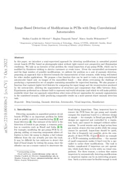 Image-Based Detection of Modifications in Gas Pump PCBs with Deep
  Convolutional Autoencoders