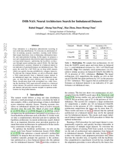 IMB-NAS: Neural Architecture Search for Imbalanced Datasets