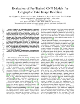 Evaluation of Pre-Trained CNN Models for Geographic Fake Image Detection