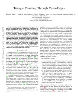 Triangle Counting Through Cover-Edges