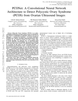 PCONet: A Convolutional Neural Network Architecture to Detect Polycystic
  Ovary Syndrome (PCOS) from Ovarian Ultrasound Images