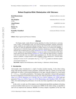 Robust Empirical Risk Minimization with Tolerance