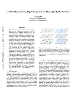 Combined Dynamic Virtual Spatiotemporal Graph Mapping for Traffic
  Prediction
