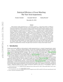 Statistical Efficiency of Score Matching: The View from Isoperimetry