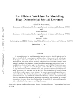 An Efficient Workflow for Modelling High-Dimensional Spatial Extremes