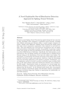 A Novel Explainable Out-of-Distribution Detection Approach for Spiking
  Neural Networks