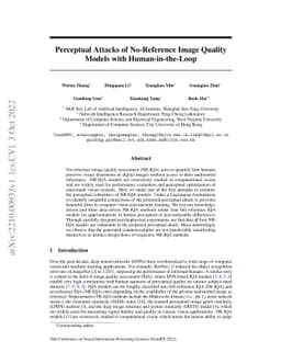 Perceptual Attacks of No-Reference Image Quality Models with
  Human-in-the-Loop