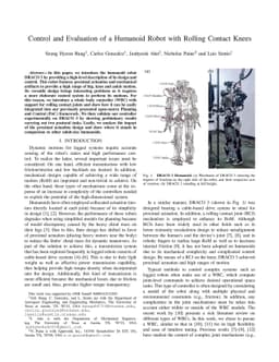Control and Evaluation of a Humanoid Robot with Rolling Contact Knees
