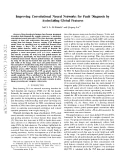 Improving Convolutional Neural Networks for Fault Diagnosis by
  Assimilating Global Features