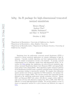 hdtg: An R package for high-dimensional truncated normal simulation