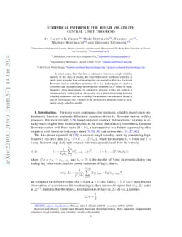Statistical inference for rough volatility: Central limit theorems