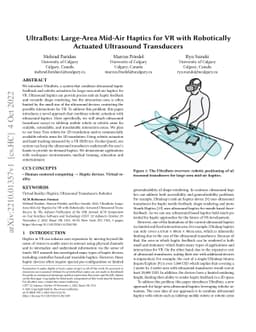 UltraBots: Large-Area Mid-Air Haptics for VR with Robotically Actuated
  Ultrasound Transducers