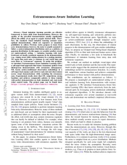Extraneousness-Aware Imitation Learning