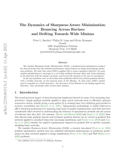 The Dynamics of Sharpness-Aware Minimization: Bouncing Across Ravines
  and Drifting Towards Wide Minima
